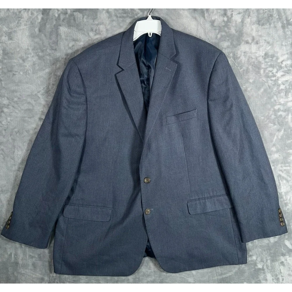 Lauren Ralph Lauren Blazer Mens 50R Suit Jacket Blue Sport Coat Stretch